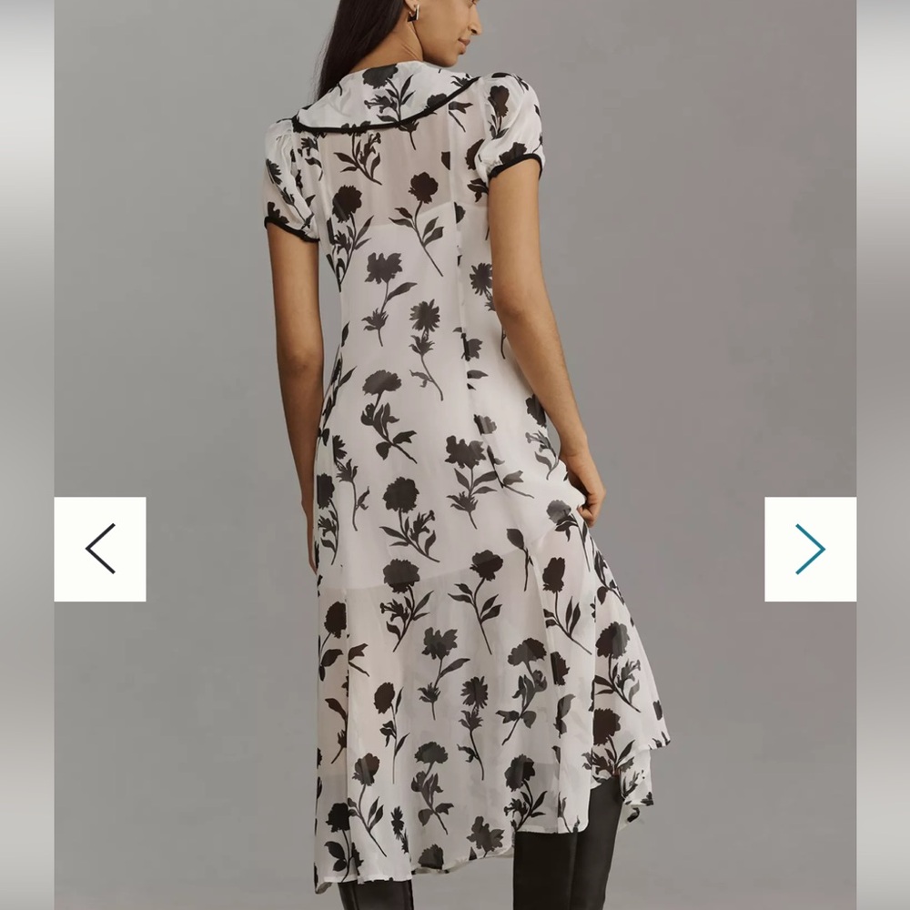 Maeve floral maxi dress with tie size L - Picture 2 of 9